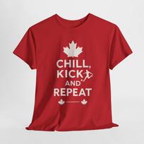 World Cup, Canada, Chill, Kick and repeat, Football shirt, Unisex Motivational T-Shirt, Relaxed Fit Shirt, Gift for Him/Her, Casual Wear S