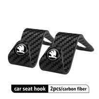 For Skoda Car Seat Headrest Hook Auto Back Seat Organizer Auto Accessories Fabia 1 2 Octavia a7 RS Superb Rapid Yeti Karoq