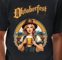 Oktoberfest Beer Maiden T-shirt | German Bavarian Festival Tee, Beermaid Shirt 3XL
