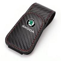 Leather Car Sunglasses Holder Sun Visor Glasses Clip For  Skoda A5 A7 Yeti Roomster Octavia Rapid Fabia Superb Kodiaq For Skoda