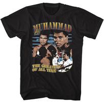 Muhammad Ali - Collage - American Classics - Solid Black  Short Sleeve T-Sh 100