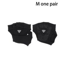 1Pair Black Hand Wrist Palm Protector Gloves Gym Fitness Heavy Gloves Half Non-Slip Wrist Finger Weightlifting Sport Support