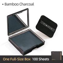 100pcs Oil Blotting Papers Facial Oil Absorbing Sheets for Makeup Portable Storage Box with Mirror Beauty Tool for Skincare