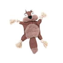 Pet Toy Plush Fox Raccoon Squirrel Shape Dog Chew Toy Interactive Pet Squeak Toy Bite-Resistant Teeth Cleaning Playing Toy for Cats Dogs