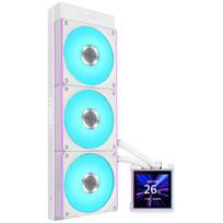 LIANLI HydroShift II LCD-S 360 CL Water Cooling System (White) [UNIFAN CL120 Wireless] 360mm Radiator, Side Mount Design, 3.4-inch IPS LCD Display,