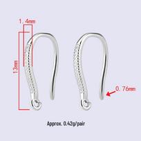 S925 Sterling Silver Polka Dot Earring Hooks - DIY Openable Charms and Accessories for Handmade Jewelry.