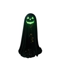 Adjustable Halloween Ghost Decoration with Luminous Face and Extendable Height for Indoor Outdoor Holiday Display 65 to 120cm Requires AA Batteries One Size