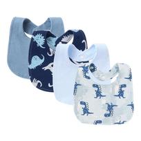 4Pcs/Set Cartoon Print Baby Bib Double Layers Infant Bib Kids Apron Burp Cloths  Toddler Stage Style 4
