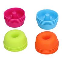 16pcs Non-Stick Donut Mold Colorful Baking Cups Reusable Gelatin Molds  Party Desserts