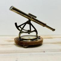 Jūrinis žalvarinis Alidade teleskopas su kompasu bazinėje išėjimo į pensiją dovana, dovana jam, dovana vyrui, teleskopas prie stalo, Kalėdų dovana