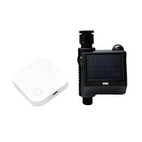 „WiFi“ purkštuvų laikmatis su „Zigbee Gateway“ saulės energija maitinamu išmaniuoju vandens laikmačiu „Tuya APP“ ir valdymu balsu juoda