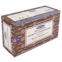 Satya Nag Champa Aromatic Frankincence smilkalų lazdelės Agarbatti 180 gramų dėžutė | 12 pakuočių po 15 gramų dėžutėje | Eksporto kokybė ruda