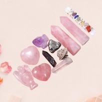 Rock Set for Kids Party Favors Mineral Education Children Girls Rose Crystal