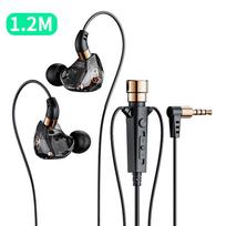 Karaoke HiFi Wired Headphones With Mic Singing Living Headset 3.5mm AUX Heavy Bass Noice Cancelling Earphone 1.2M 3M KTV Music Black-1.2m