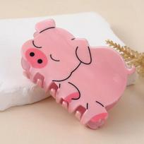 1pc New Cute Animal Acrylic Printing Pig Panda Gripper Sweet Girl Wind Disc Hair Shark Clip Hair