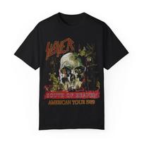 Justice & Hell 1989 Tour Tee – Metallica + Slayer Live in America, Retro Metal 2XL