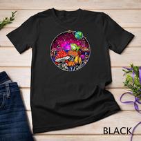 Psychedelic Forest Mushrooms Nature Fungi Fantasy Frog T-Shirt Unisex T-shirt L