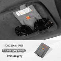 For ZEEKR 001 007 X 7X 2025 2025 Suede eyeglass clip Sun glasses storage box on the sun visor Car interior accessories
