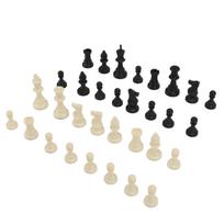 Chess Pieces Only PP Replacement Chessmen Figurine Pieces 75mm Height King for Party Camping Relaxing