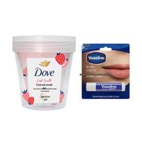 Vaseline Lip Balm & Strawberry Scrub Set