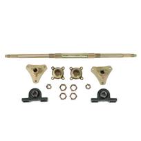 Metal Anti Impact Hubs Fixing Mounts Flanges Set 24inch Rear Axle Shaft Kit for 50‑150CC ATVs Quads Drift Trikes