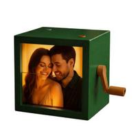 Yousheng Custom Photo Flip Box Hand-crank Flipbook Picture Box with Light Personalized Photo Flip Box Frame Animation Machine Gifts for Christmas A žalia