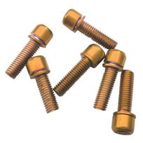 6Pcs MTB Road Bike Hex Socket Screws Carbon Steel Bolts for Handlebar Stem