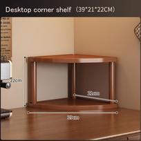 Wooden Storage Shelf for Kitchen Rattan Desktop Organizer Display Rack Spice Rack for Countertop Makeup Organizer