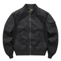 2024 Men's Loose Fit Cotton Pilot Jacket - Spring/Autumn Baseball Style M juoda