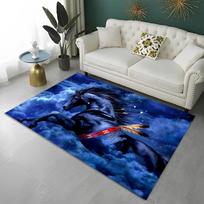 3D Animal Pentium Gallant Horse Steed Carpet Rug for Home Living Room Bedroom Sofa Doormat Decor,kid Area Rug Non-slip Floor Mat 40x60cm