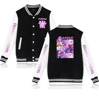 KPop Demon Hunters Baseball Jacket Unisex Varsity Style Graphic Coat for K-Pop & Anime Movie Fans XS