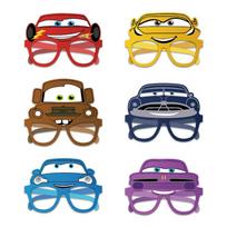 12pc/Set  Cars Lightning Mcqueen Party Paper Eye Masks for Party Supplies Kids Toy Paper Glasses