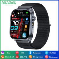 SACOSDING AI Health SmartWatch for men women with Flashlight 2.5D UI Voice Bluetooth Call Smart Watch fitness tracker