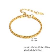 Fashion 316L Stainless Steel Link Chain Bracelet for Women, Gold Plated Stackable Chunky Statement Bangle Waterproof Jewelry