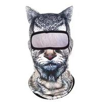 3D Animal Pattern Facekini: Full Face Sunscreen Mask and Outdoor Funny Water Hat stilius 2 spalva