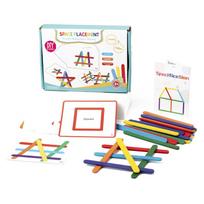 Wooden DO-IT-YOURSELF Ice Cream Stick Puzzle Children s Rainbow Stick Thinking Puzzle Challenge Table Games Children Montessori Learning Toy