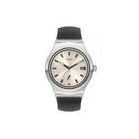 Swatch Automatinis Mechaninis Laikrodis 30M Atsparus Vandeniui 42mm Perlamutro Ciferblatas Nerūdijančio Plieno Korpusas Natūralios Odos Apyrankė SY23S408 Mother-of-Pearl Color