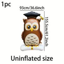 1Pcs 150cm Large Stand Graduation Brown Yellow Owl Doctor Balloons Graduation Party Decorations Balloon 1pcs