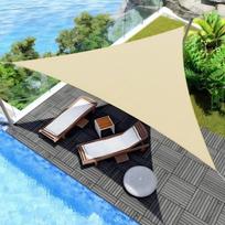 Canopy Tent Courtyard Sun Protection Sail Outdoor Camping Silver Coated Triangular Canopy Cool Canopy Sunshade Canopy UV Protection Is Easy To Install 3*3*3M