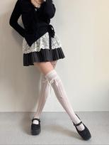Balletcore Fishnet Thigh High Socks Women Diamond Geometric Hollow Sweet Lacing Straps Run-Resistant Slouchy Spring Summer One Size