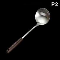 Essential Iron Wok Spatula & Ladle Combo; Accessory Set for Stainless Steel Kitchen Cooking