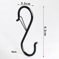 10/4/2 PCS Metal S-Shape Spring Hook Kitchen Pot Rack Room Bags Clothes Towels Closet Rod S Hanger Hooks With Buckle Garden Hang 2pcs