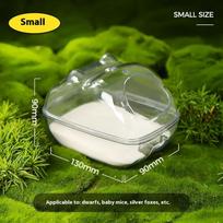 New Transparent Hamster Cage External Bathroom Toilet Sandbox Easy To Cleaning Big Space Removable Bath Small Pet Bath Supplies