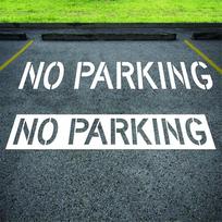 No Parking Silicone Stencil Legible Marking Template No Parking Letter Silicone Stencil For Asphalt Pavement Backyard Sidewalk China Mainland