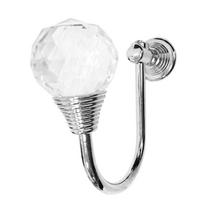 Elegant Zinc Alloy Wall Hook Curtain Hanger Classic Tieback for Home Modern Window Curtains Crystal White