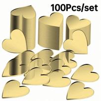 100pcs/1set 0.79inch 3D Wall Stickers Mosaic Mirror Wall Decal Acrylic DIY Mural For Living Room Bedroom Art Home Decor Valentin (as the picture,100pcs)