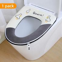 Toilet mat Four Seasons universal WC cushion zipper winter soft toilet seat pad cape back waterproof home potty seats cover warm šviesiai pilka spalva