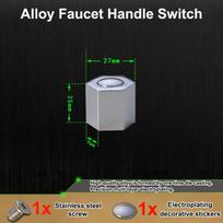 New Alloy Faucet Handle Universal Silver Dish Basin Handle Core Handwheel