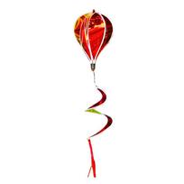 Giant Size Hot Air Balloon Spinners Plastic Material Color-changing Film Wind Spinners Striped Tie Dye Rainbow Colors Pinwheels raudona