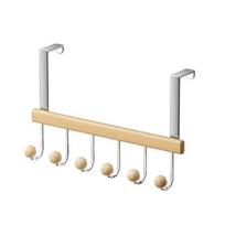 Durable 6 Hooks Over The Door Hooks Folding Punch Free Clothes Coat Hooks Large Capacity Space Saving Towel Hooks for Home